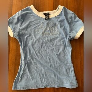 Rue21 Blue and White Crop Top